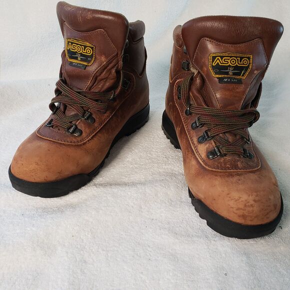 Asolo Shoes - ASOLO AFX 520 Hiking Boots Women 8.5 Leather Lace Up Brown Mountaincore